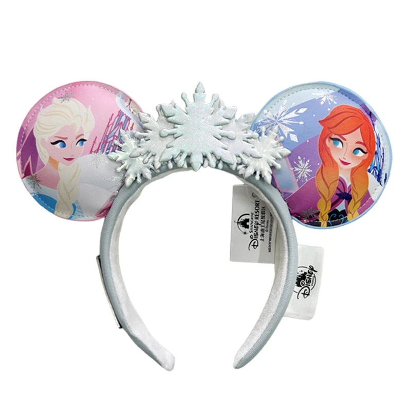 Disney-Diadema con orejas de Mickey Frozen, diadema de Minnie para Cosplay, diadema con letras Disneyland, regalo, 2024