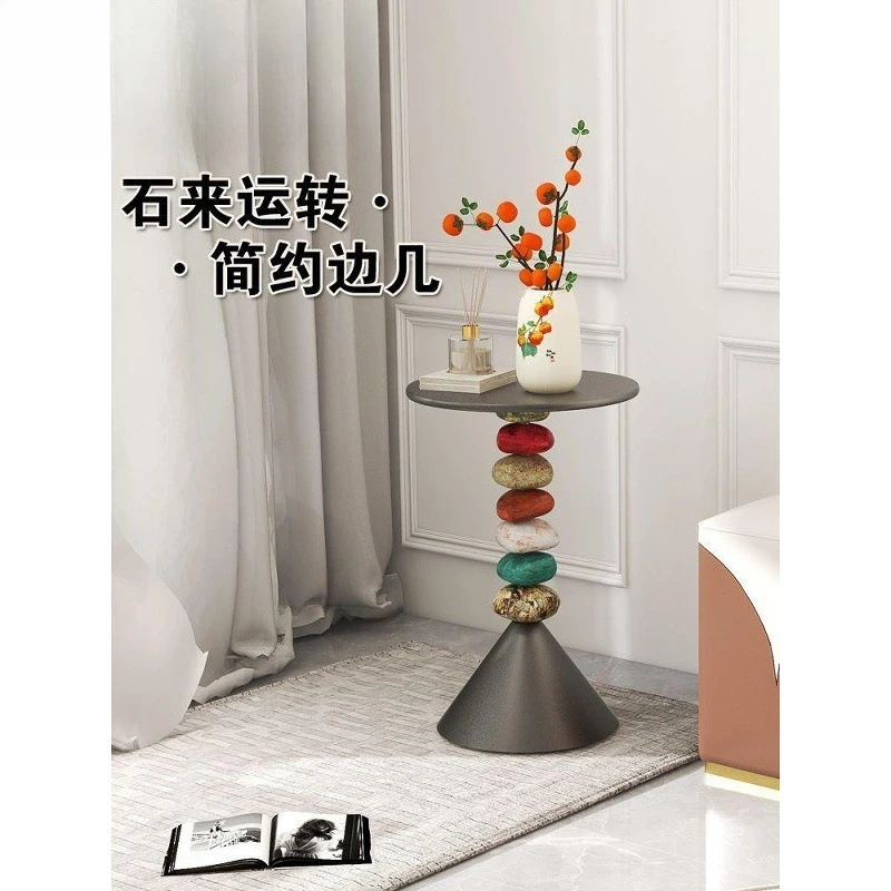 Light luxury creative side few small apartment coffee table Internet celebrity living room sofa side
