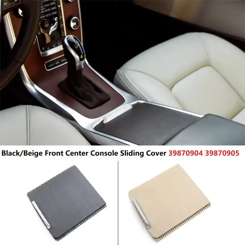 Car Front Center Console Cup Holder Roller Shutter Sliding Lid 39870904 39870905 for Volvo S80 S70 V70 XC70 Beige/Black