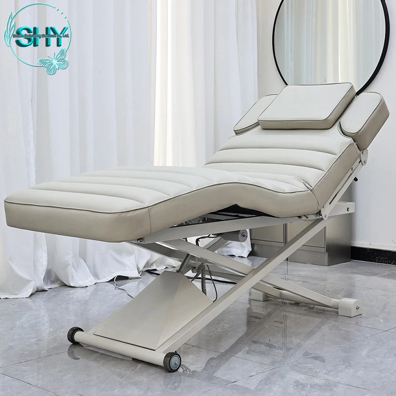 2016 New Beauty Salon S Shaped Electric Facial Bed Medical Spa Massage Treatment Table Podiatry Chair Aesthetic Tattoo Bed