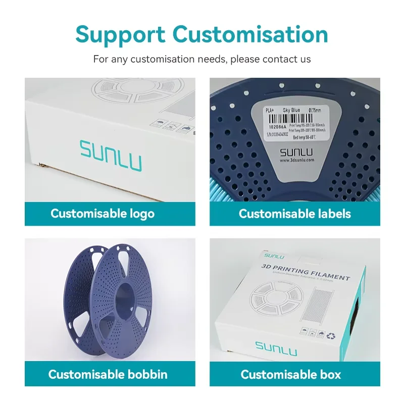 SUNLU 1KG PETG/Clear 3Dเครื่องพิมพ์Filament 1.75Mm 1000G Spool (2.2lbs) จัดอย่างเรียบร้อยไม่มีKnot Filament Fitส่วนใหญ่FDMเครื่องพิมพ์