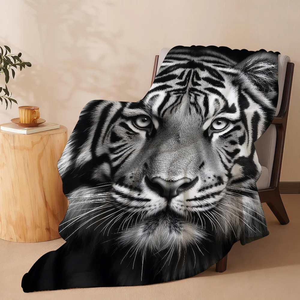 Lion Cool Blanket Soft Warm And Thick Perfect For Bedroom Living Room Bed Sofa Camping Picnic Office Gift