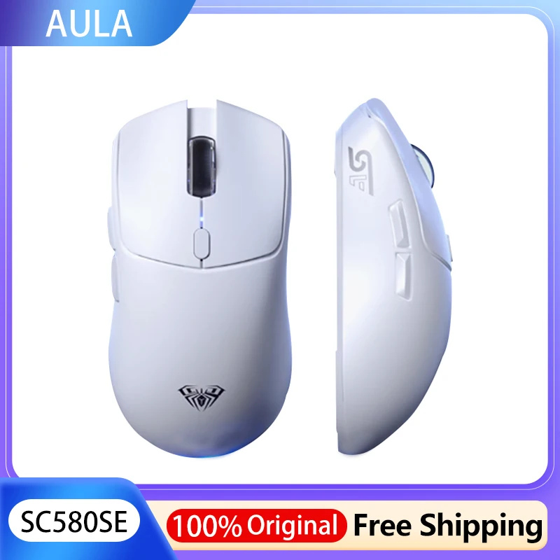 

AULA SC580SE Wireless Lightweig Optical Esports Mouse Three Modes 2.4GHz Bluetooth Rechargeable Ergonomic PC Office Laptop Gift