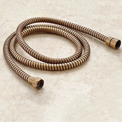 Antique Brass Stainless Steel Flexible Shower Hose Long Bathroom Shower Water Hose Extension Plumbing Pipe Pulling Tube