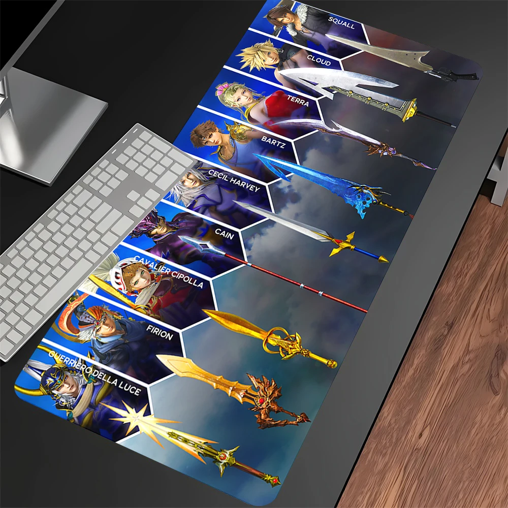 Final Fantasy Mouse Pad Pc Computer Gamer Wrist Lockrand Keyboard Mat Desktop Accessories Large Gamer Rubber Mousepad Speed Rug