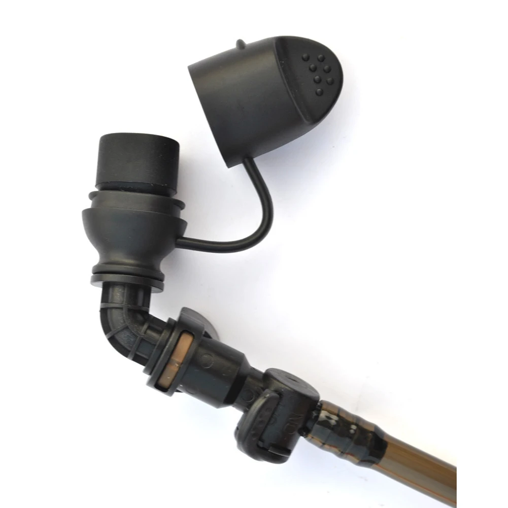 Silicone Water Bag Bite-Valve /Off Switch Straight Sports Water Bags Nozzle with Dust Cover Replacement Black Camping Supplies