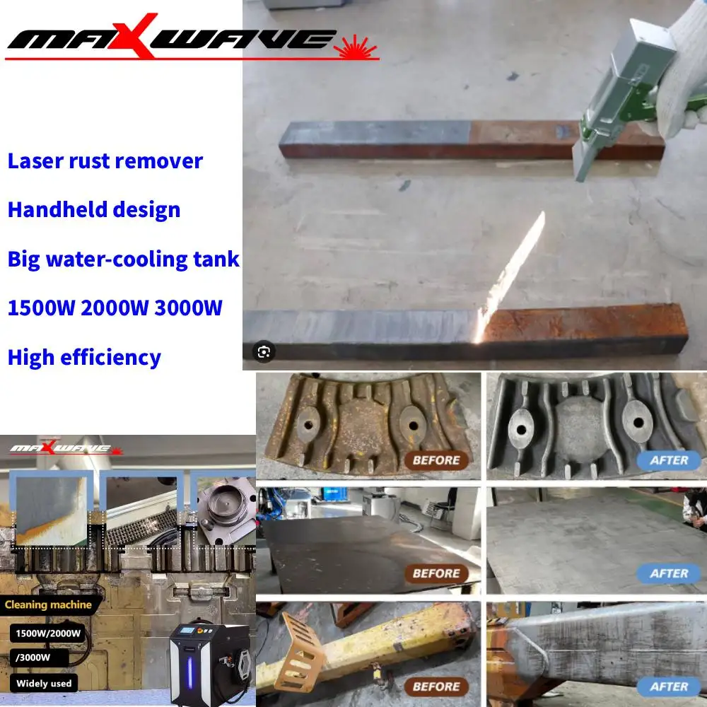 2000W Laser Cleaning Machine Rust Removal Cleaning Oil Paint for Metal Cleaning Width 300MM Rust Removing Machine Laser Cleaner