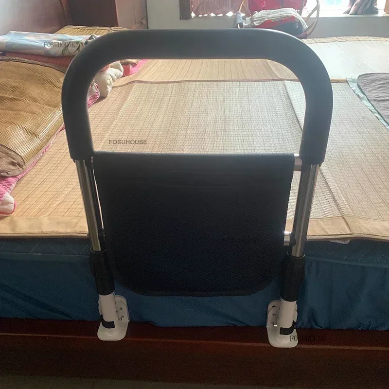 Luxury Stainless Steel Senior Bed Rails Elderly Get Up Aid Home Bedside Handrail Simple Anti-fall Guardrail Baranda Cama Adulto