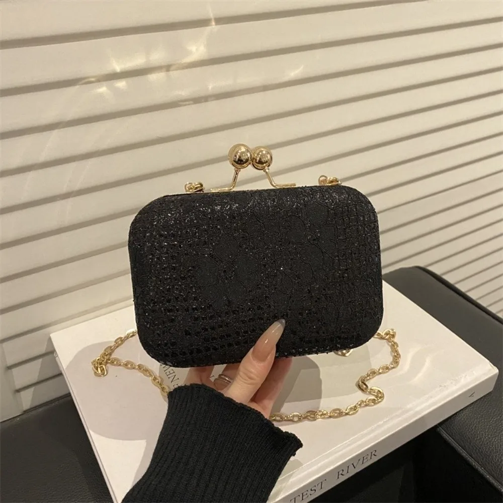 

Casual Clutch Bag Evening Bag Glitter Chain Strap Women Handbags Chain Purse
