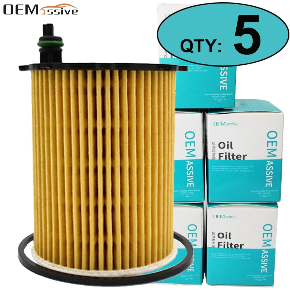 Set Of 5, Oil Filter 1109AY For Citroen C2 C4 Nemo Fiat Scudo Ford S-MAX Grand Ikon Peugeot 208 Ranch Partner Grand Suzuki Fiat