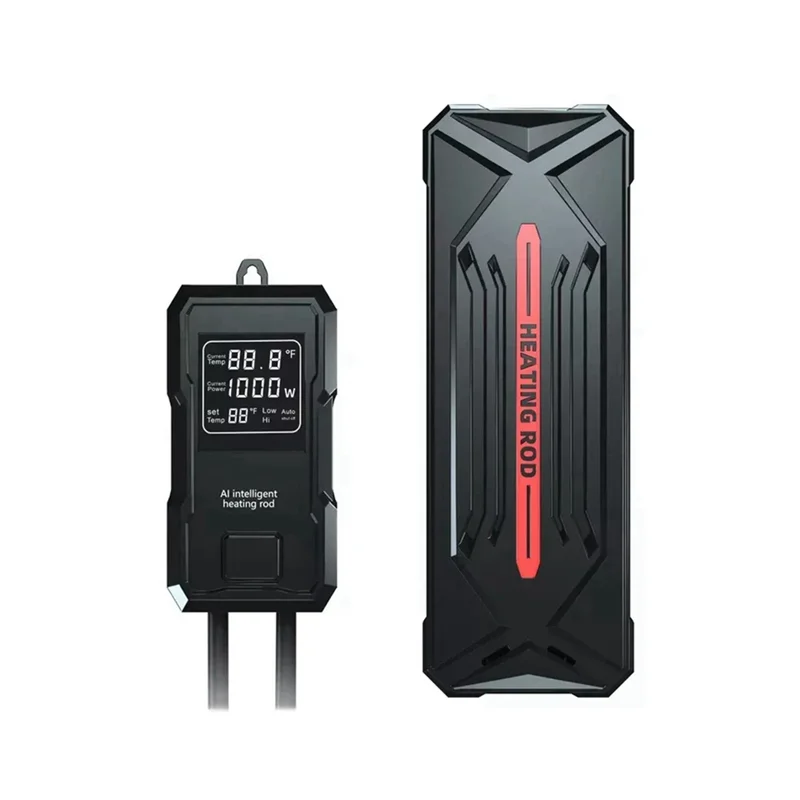 AT13 Aquarium Heater With Digital Display-High Power External Control,Automatic Thermostat,Real-Time Power Monitoring US Plug