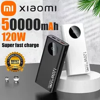Xiaomi 50000mAh High Capacity120W Power Bank Fast Charging Powerbank Portable Battery Charger For iPhone Samsung Huawei New
