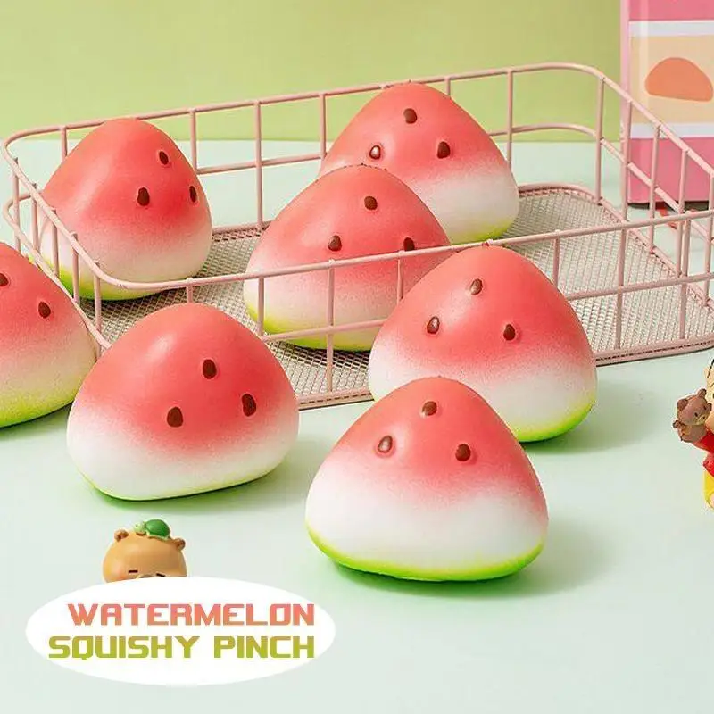 1-10 Stück Squishy Wassermelonen-Fidget-Spielzeug, Anti-Stress, langsam aufsteigend, Frucht-Quetschspielzeug, lustiger Stressabbau, Druckreduzierer, Requisite