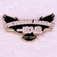 Fukurodani Academy Team College Logo High School Enamel Pin Japanese Anime Badge Brooch Jewelry