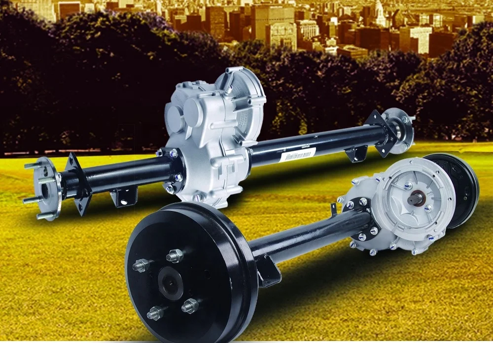 Rear Drive Axle Factory for Electric Cars Golf Cart Pickup Van Logistic Vehicles  Customized Length Loading Hydraulic Brakes