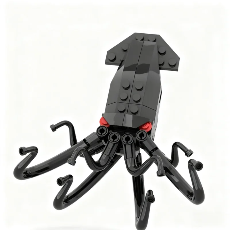 62pcs MOC Kraken Castle Medieval Collectible Building Blocks Model Pack Creative Series Challenge Desk Toy Gift For Collectors