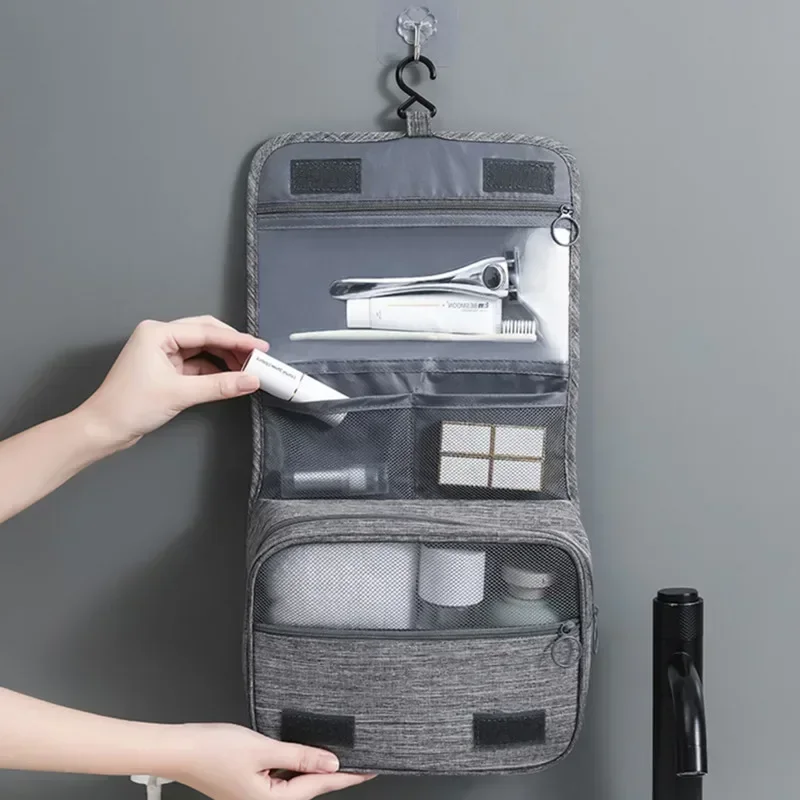 

High Capacity Women And Men Wash Bags Toiletries Organizer Hanging Dry And Wet Separation Storage Bag