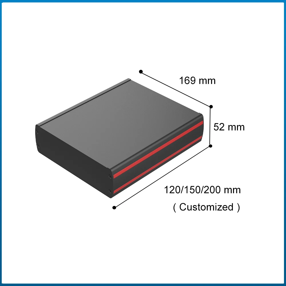 Customized Circuit Board Metal Case Power Module Universal Electronic Housing Aluminum Extruded Pcb Enclosure J51 169*52MM