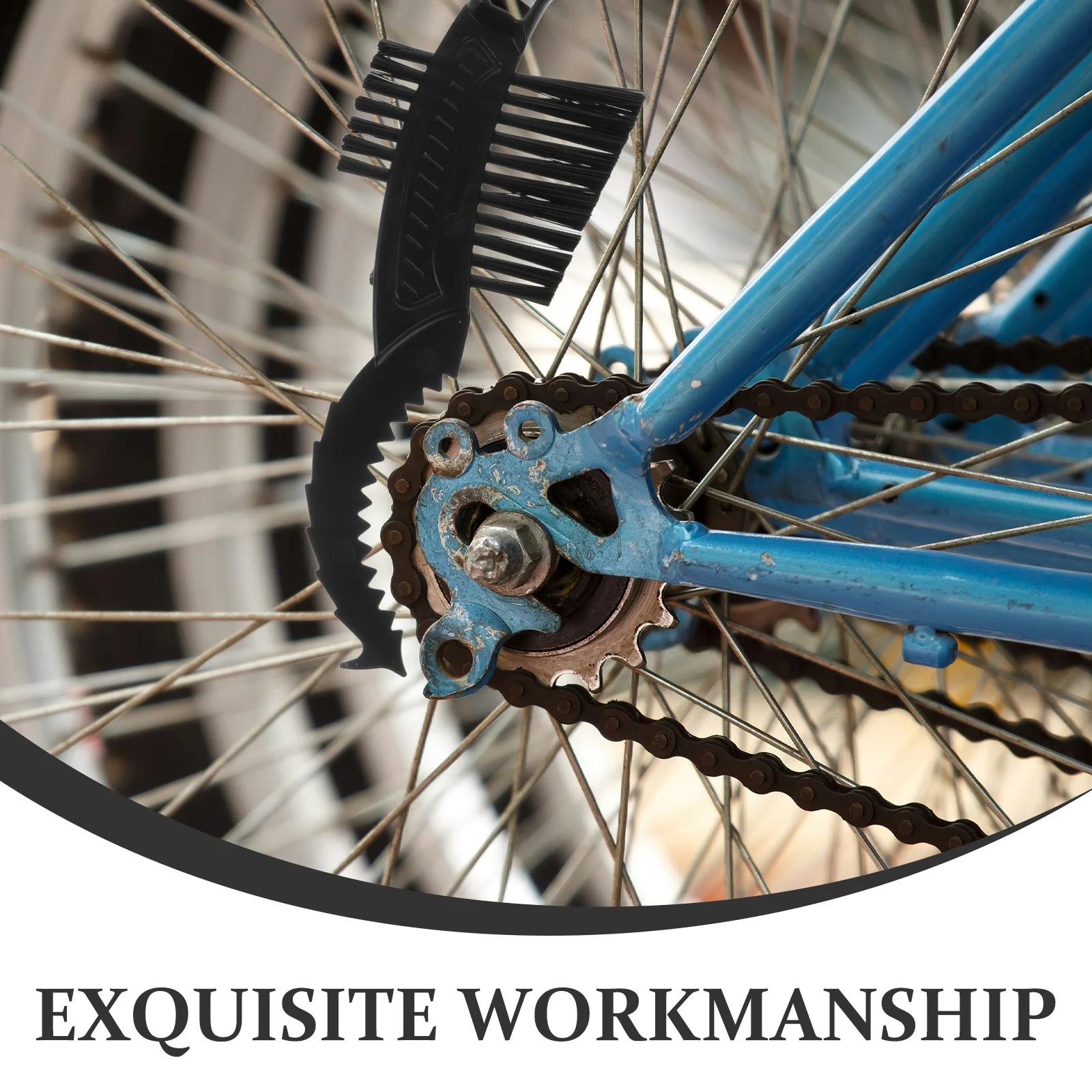 

3Pcs Bike Chain Cleaner Dual-Head Two-Sided Bristles Durable Plastic Brush Bicycle Motorcycle Chain Cleaning Tool Portable