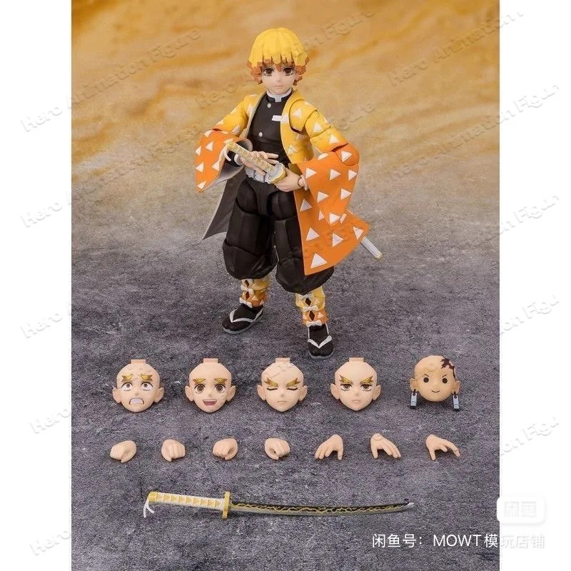 

В наличии 100% оригинальная фигурка Bandai Demon Slayer S.H.Figuarts SHF Zenitsu Agatsuma, модель, игрушка, подарок