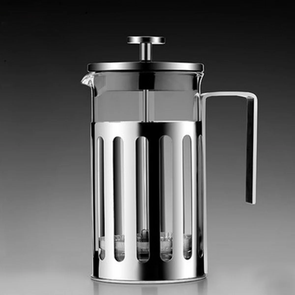 

Stainless Steel Coffee Pot High Borosilicate Heat Resistant Glass 350ml Manual Made Large Capacity Suitable for Hot Cold
