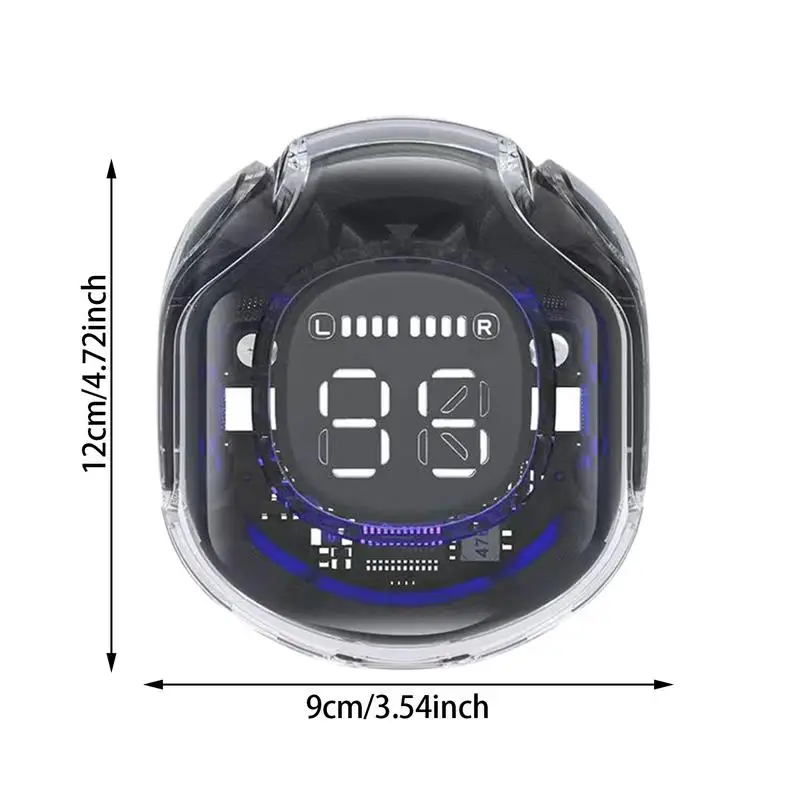인이어 무선 이어버드, 깨끗한 체육관 헤드폰, 땀 방지 무선 이어폰, LED 디지털 디스플레이, 멋진 무선 이어버드, 5.4