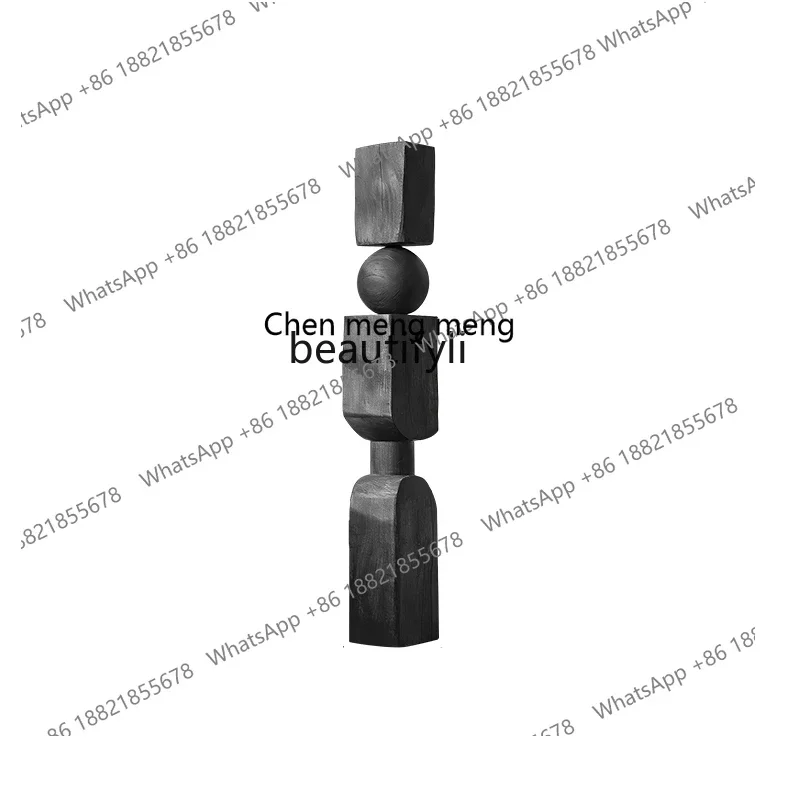 182C Hotel Club Aisle Hallway Floor Ornaments Model Room Wood Carving Decorations High Sense Large Sculpture Artwork
