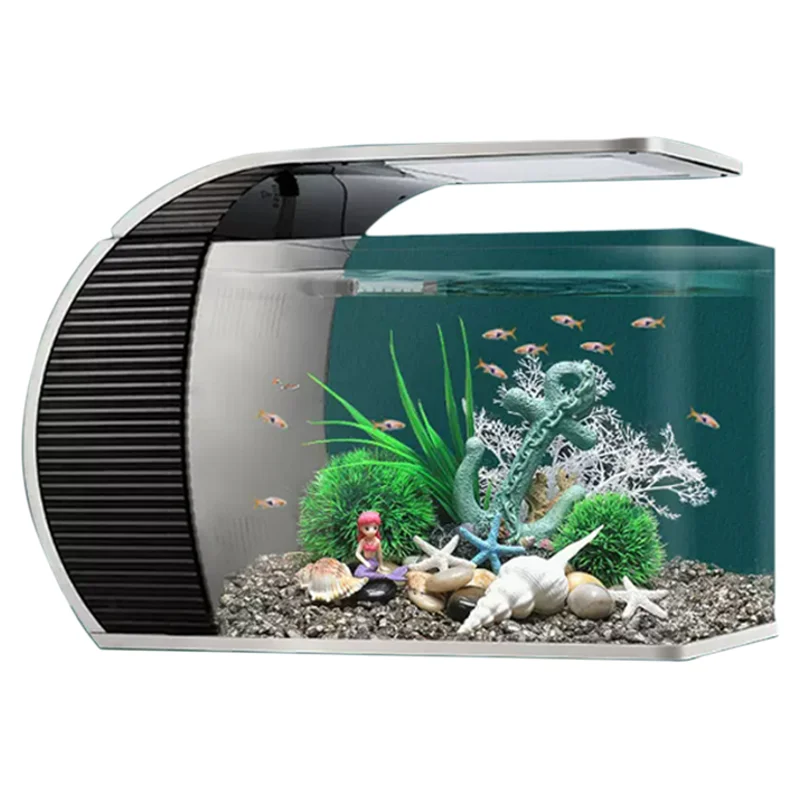 Fish tank landscaping full set living room small side filter high definition glass desk ornament small tropical