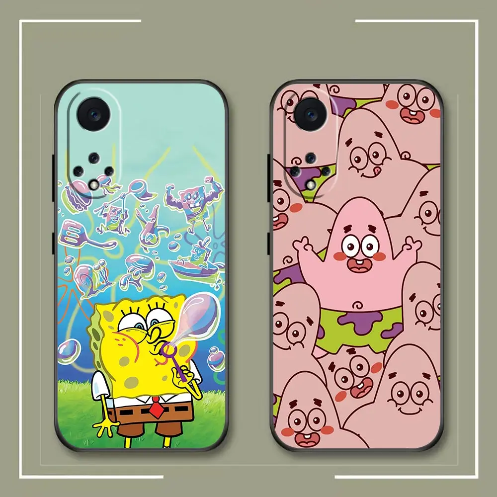 S-SpongeBob P-Patrick Star Phone Funda Coque Case For Huawei NOVA Y90 Y70 Y61 10 9 9 8 8I 7 7I 6 SE 5 5I 4 3 3I 2 2S Case Shell