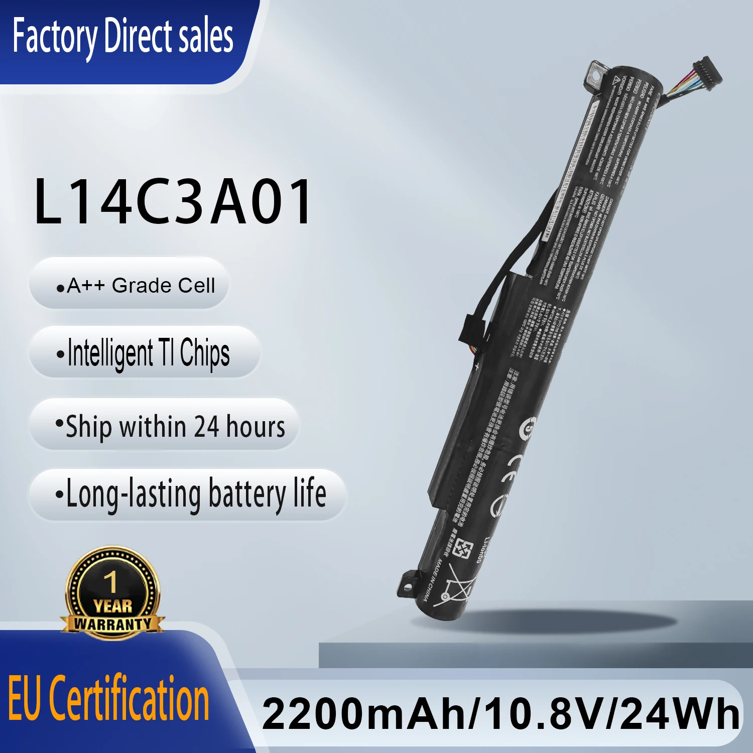 

L14C3A01 L14S3A01 2200 мАч 10,8 В аккумулятор для ноутбука Lenovo IdeaPad 100-15 100-15IBY 80MJ Lenov'o 5B10H42831 5B10K10177 5B10K10220