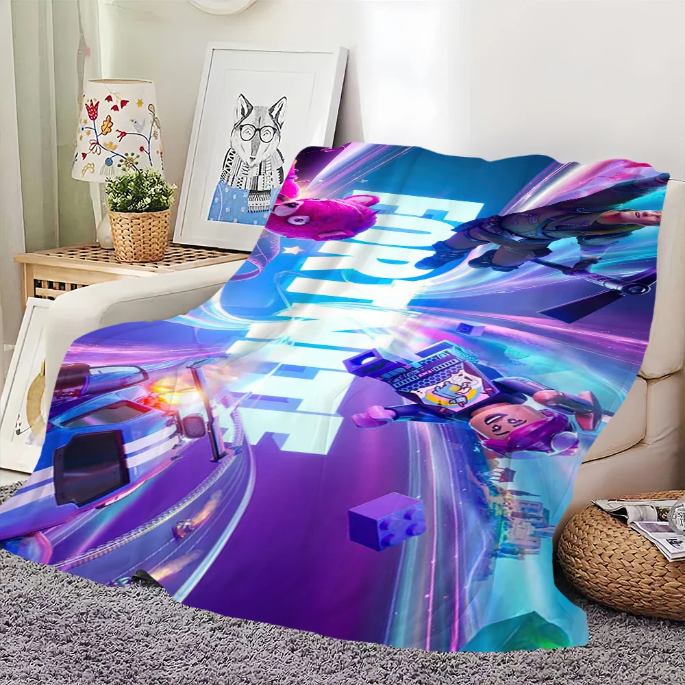 F-FortniteS Blanket Skin friendly comfort warm soft plush blanket suitable sofa living room office bedroom