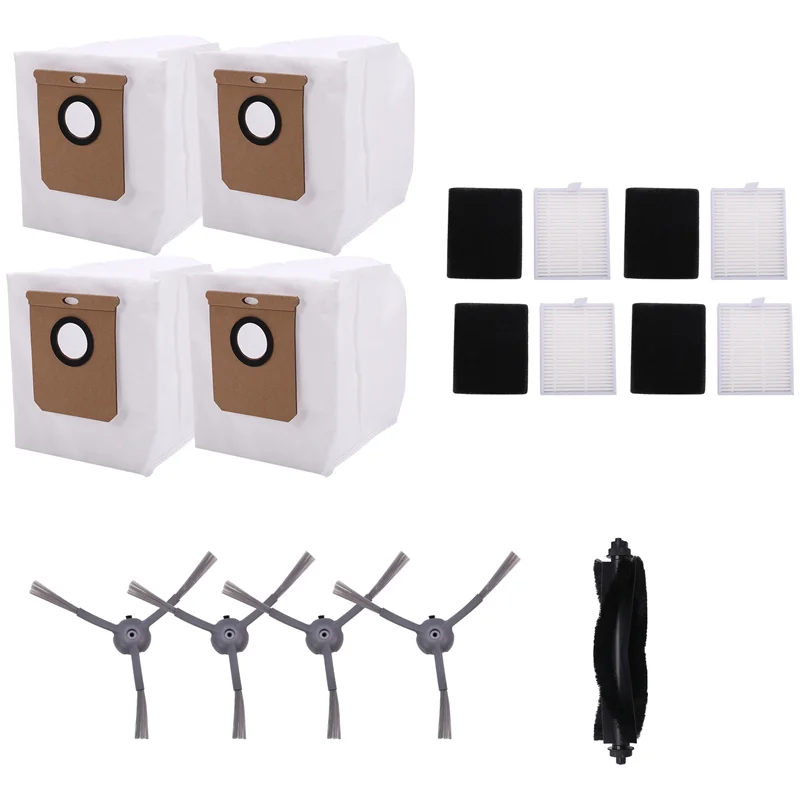 Sac à poussière avec filtre Hepa pour aspirateur Robot Eufy Clean L50 / L50 SES / L60 / L60, brosse latérale à rouleau, accessoires Part-A58E