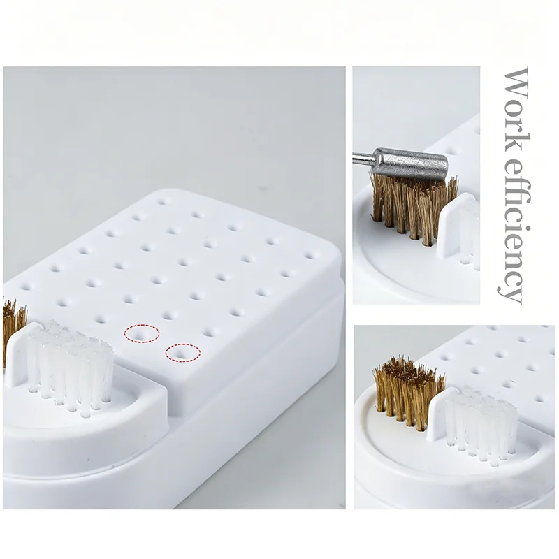 30 Holes Drill Head Storage Box Grinding Head Display Rack Drill Storage and Finishing Box Nail Tools