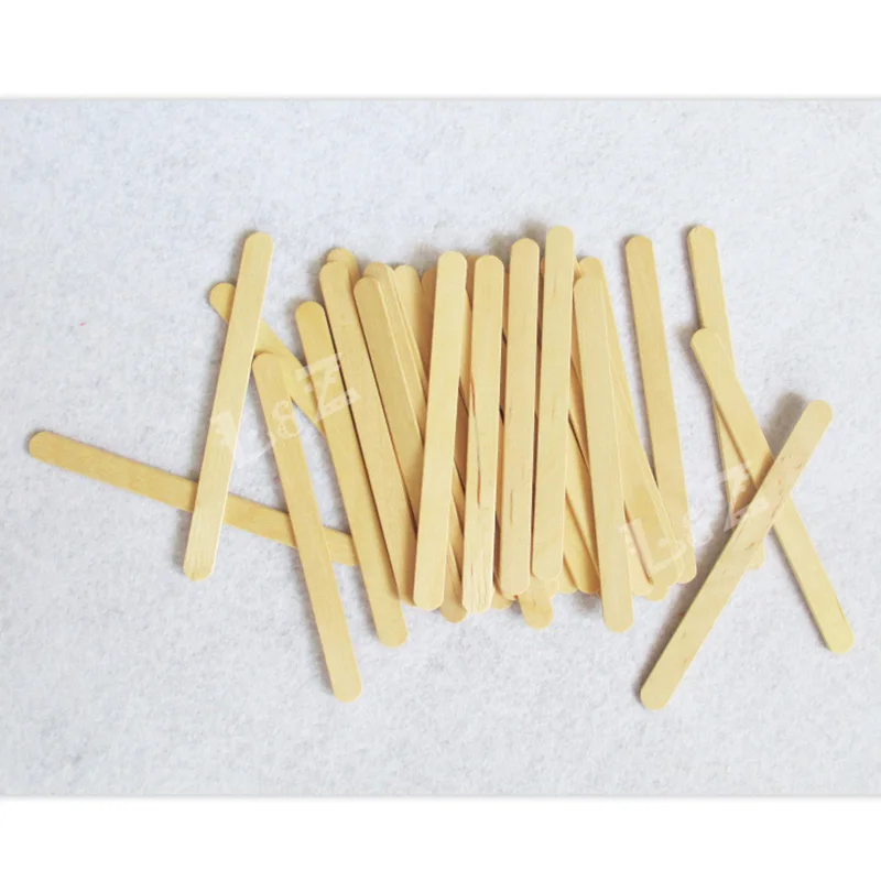 114x10x2mm Wood Ice Cream Stick Wooden Lollipop Popsicle Sticks Kids DIY Crafts Model Tools - Natural Color 500pcs/lot