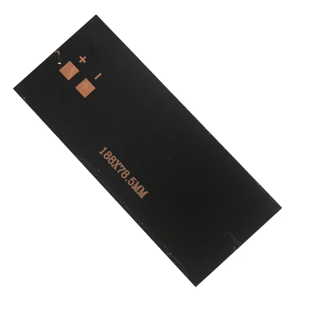 2.2w 5.5v célula solar policristalina diy carregador de painel solar para bateria 3.7v & sistema de iluminação solar 188*78.5mm 100 peças