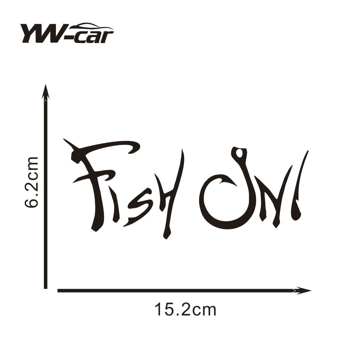 

2pcs Catch More Eyes – 15.2x6.1cm 'Fish On' Decal, Perfect for Boats/Cars/Hunting Rides | High-Quality & Easy to Stick