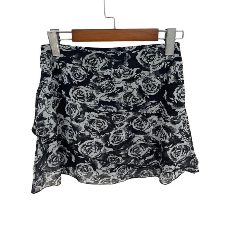 2026 Summer New Floral Printed Short Skirt Women High Waist Slim Ruffle Retro French Style Elegant Versatile Casual Skirts