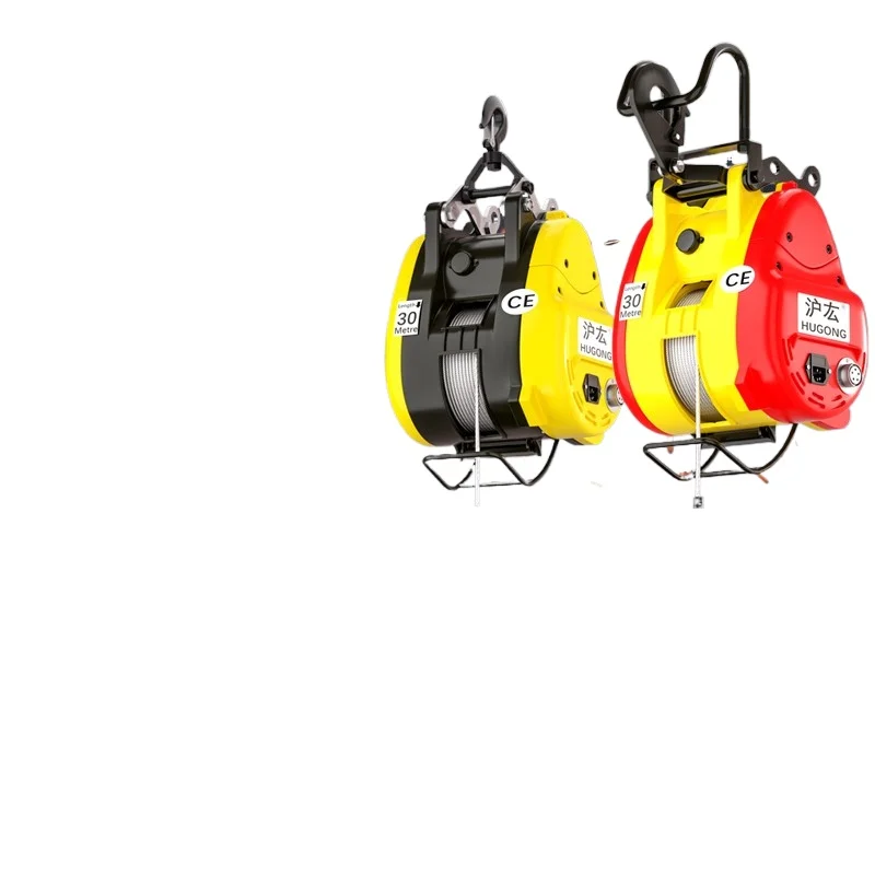 Compact Power Hoist 220V - Remote-Controlled Lifting System for DIY/Jobsite