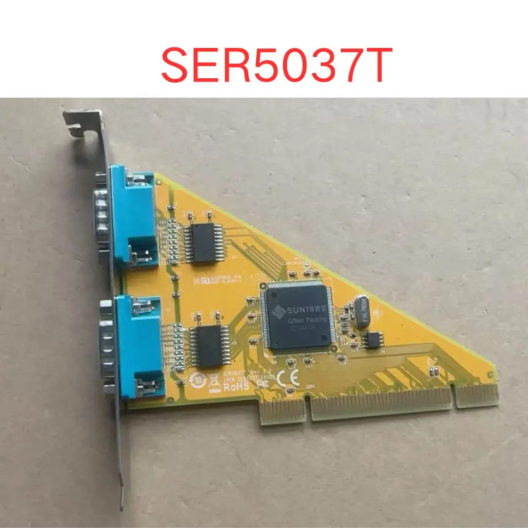 used SER5037T 2-port COM serial port card RS232 SUN1989 industrial grade test OK Fast shipping