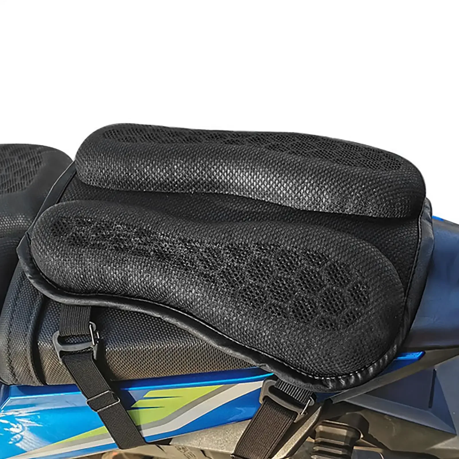 Motorcycle Air Cushion Soft Motorcycle Rear Seat Pad Comfortable Shock Absorbent Motorbike Accessories for Summer Riding Cycling