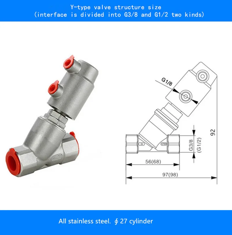 All Stainless Steel DN15 Vertical Pneumatic Filling Valve Filling Machine Accessories 0.4inch Small Filling Head