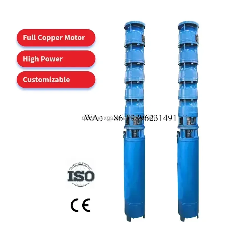 Wmwmnu for Three Phase 7.5hp 10hp 7.5kw Submersible Borehole Water Pump 20hp 15kw 25hp Submerged Dewatering Pump