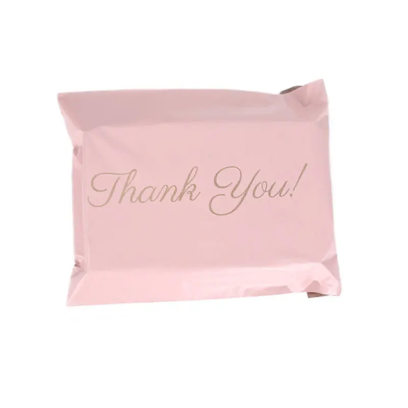 20pcs Pink Poly Express Mailing Pouch THANK YOU Clothing Opaque Courier Parcel Bag Party Envelope Logistics Storage Bags