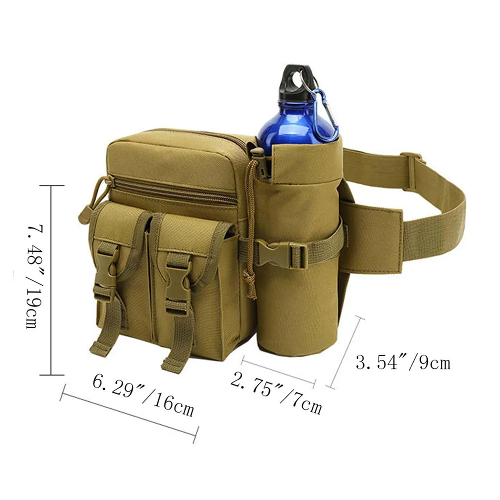 Männer Taille Fanny Pack Taschen Taktische Militärische Camping Reise Wandern Wasser Flasche Klettern Outdoor Sport Klettern Bum Hüfte Gürtel Tasche – Detail 1