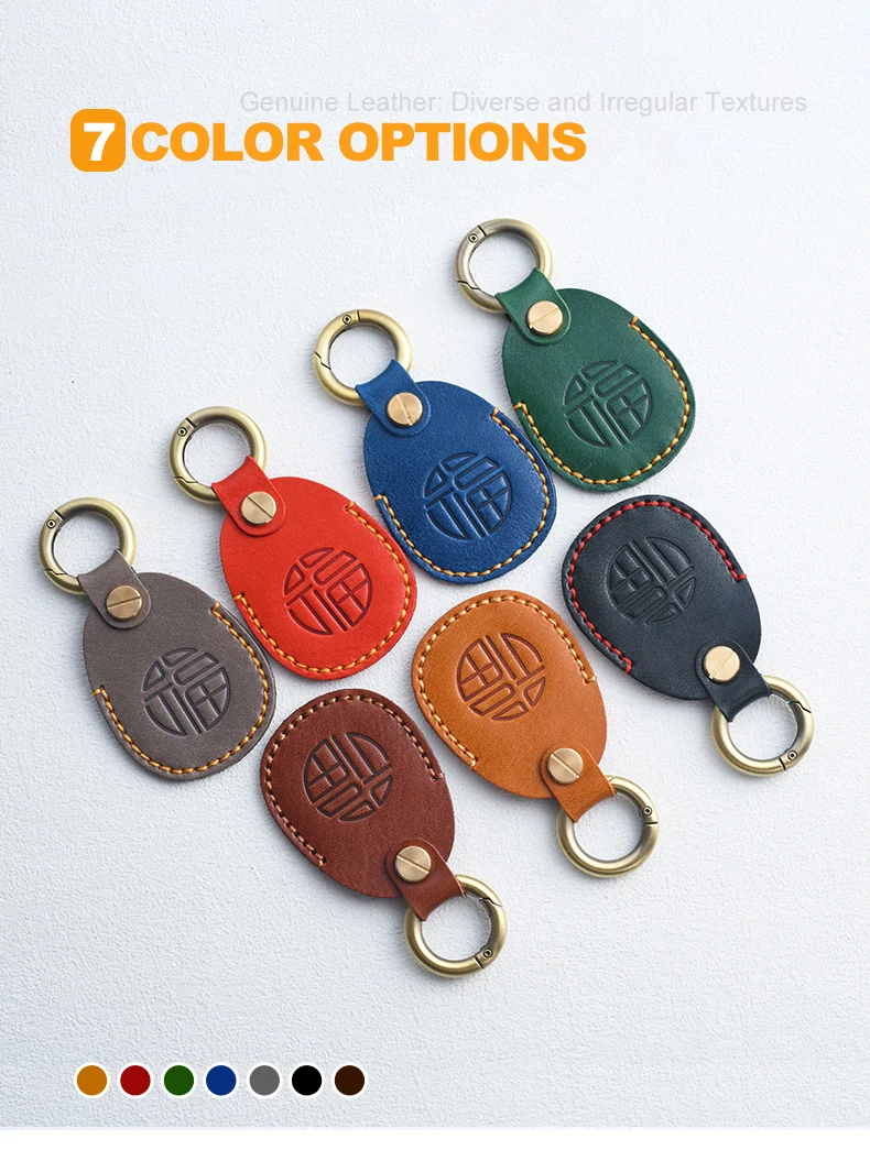 Echtes Leder für AirTag Schlüsselanhänger, Zugangskontrollkarten-Schutz, tragbarer NFC Smart Key – Detail 4