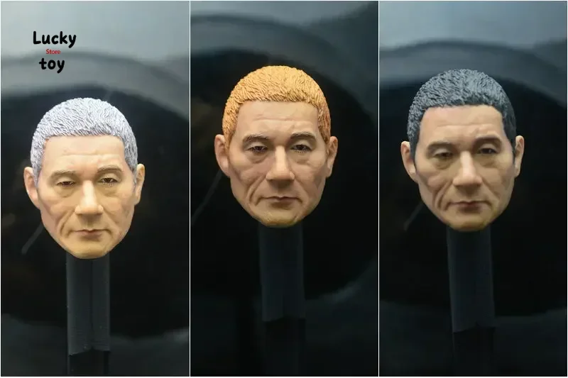 Customed 1/6 Scale Kitano Takeshi Head Sculpt Japan Nihon Kuroshakai Head Carving Model Toy for 12in Action Figure Collection