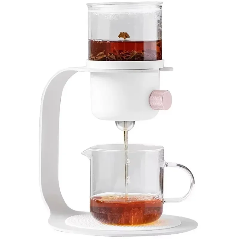 Teiera in vetro ABKO per birra pigra - Teiera ai fiori con filtro antigoccia, ideale per tè e caffè appena macinato, uso domestico