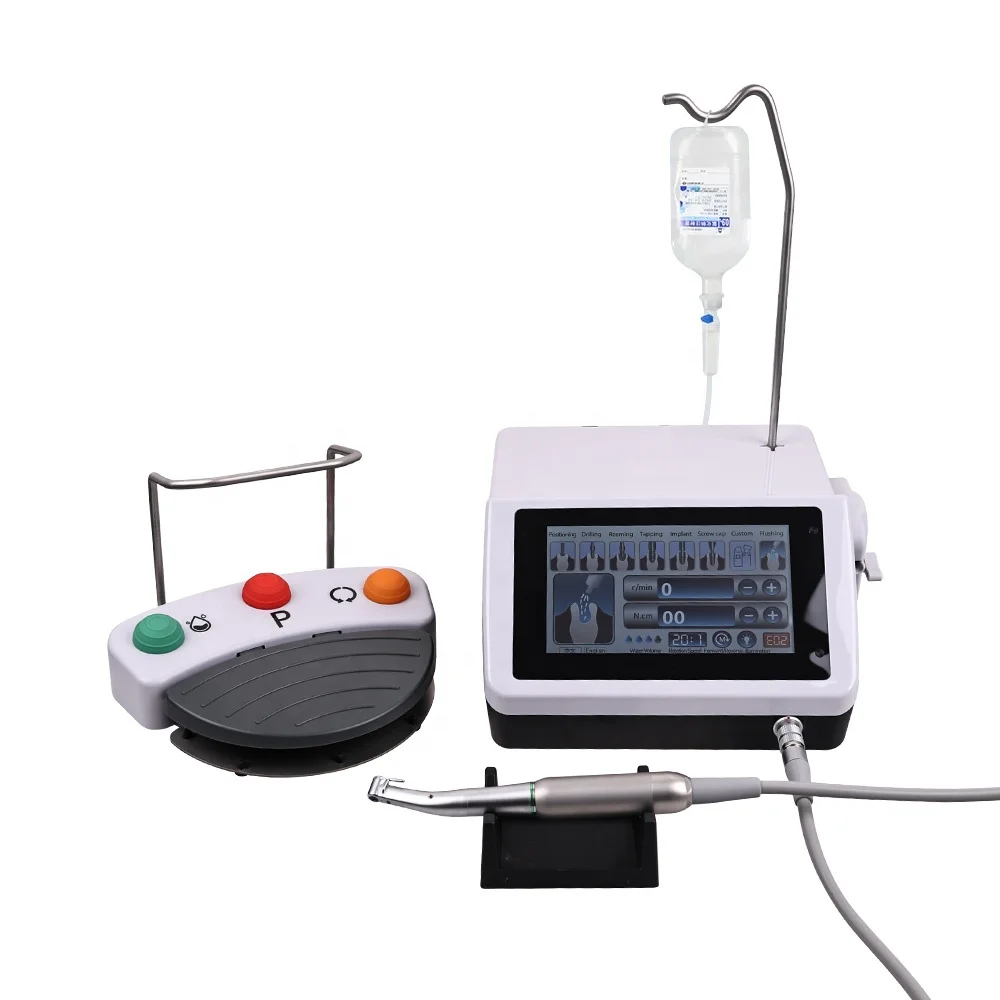 Dental Motor with Fiber Optic 20:1 Contra Angle Handpiece Touch Screen Brushless Motor Surgical Equipments