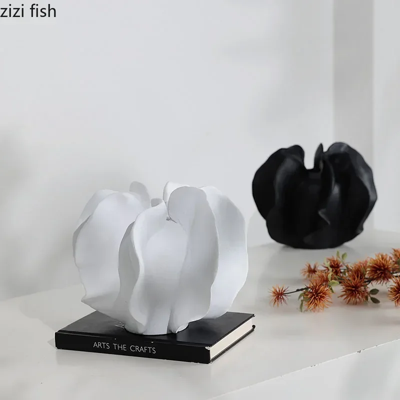 Simple Geometric Vase Resin Dried Flower Flower Arrangement Vase Desktop Decorative Flower Ware Living Room Decor Ornaments