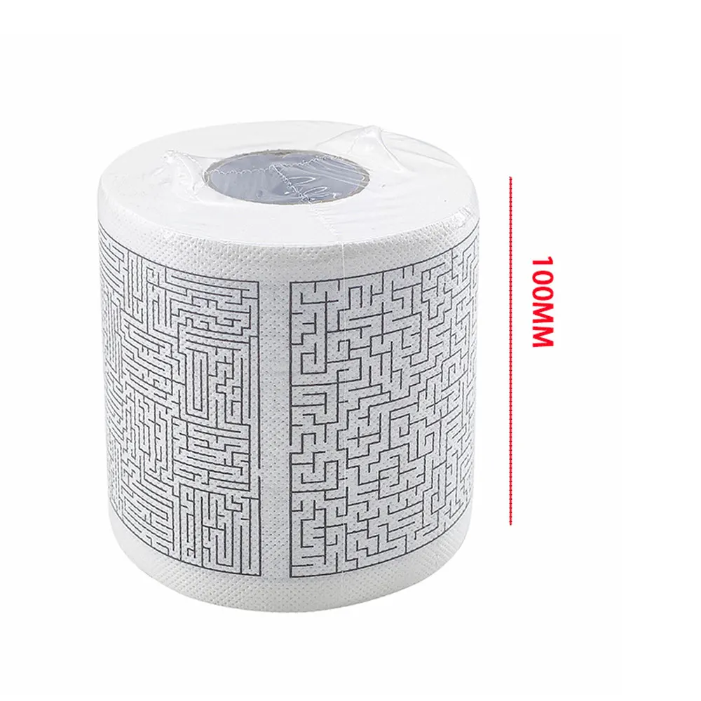 Maze game toilet paper, office and home puzzle tissue, fun game maze printed tissue, creative maze tissue